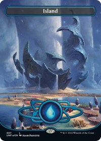 Island (487) (Borderless) (Galaxy Foil) (487) [Unfinity]