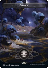 Swamp (488) (Borderless) (Galaxy Foil) (488) [Unfinity]