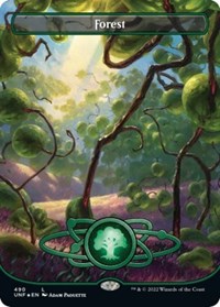 Forest (490) (Borderless) (Galaxy Foil) (490) [Unfinity]