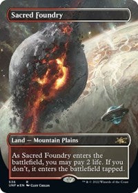 Sacred Foundry (Borderless) (Galaxy Foil) (536) [Unfinity]