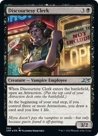 Discourtesy Clerk (Galaxy Foil) (356) [Unfinity]