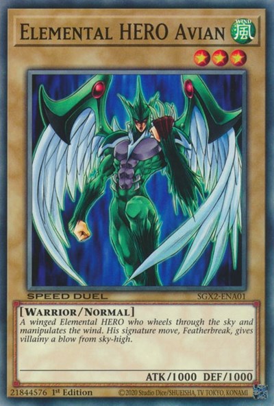 Elemental HERO Avian (SGX2-ENA01) [Speed Duel GX: Midterm Paradox]