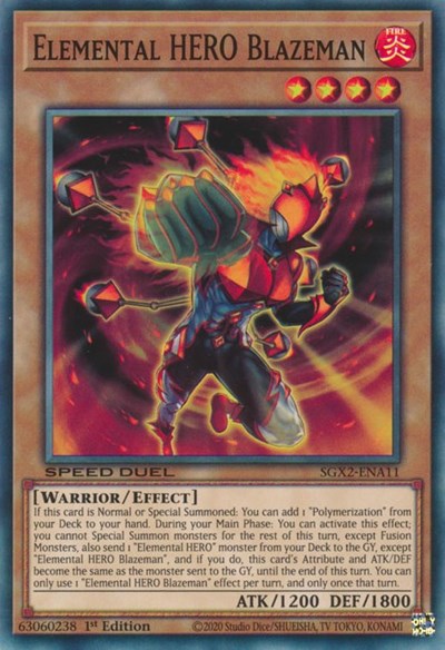 Elemental HERO Blazeman (SGX2-ENA11) [Speed Duel GX: Midterm Paradox]