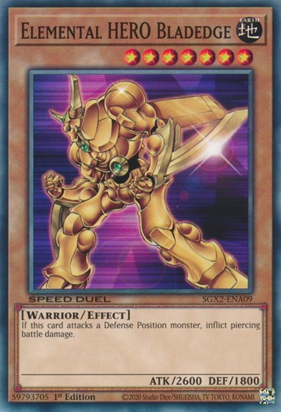 Elemental HERO Bladedge (SGX2-ENA09) [Speed Duel GX: Midterm Paradox]