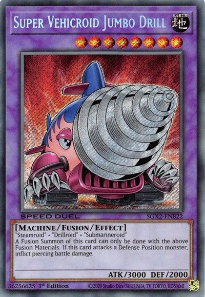 Super Vehicroid Jumbo Drill (Secret Rare) (SGX2-ENB22) [Speed Duel GX: Midterm Paradox]