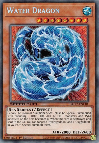 Water Dragon (Secret Rare) (SGX2-ENC01) [Speed Duel GX: Midterm Paradox]