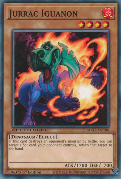 Jurrac Iguanon (SGX2-ENC06) [Speed Duel GX: Midterm Paradox]