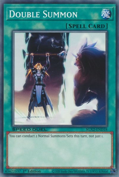 Double Summon (SGX2-END18) [Speed Duel GX: Midterm Paradox]