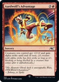 Aardwolf's Advantage (Galaxy Foil) (383) [Unfinity]