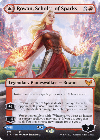 Rowan, Scholar of Sparks (Borderless) (STX-278) - Strixhaven: School of Mages Foil