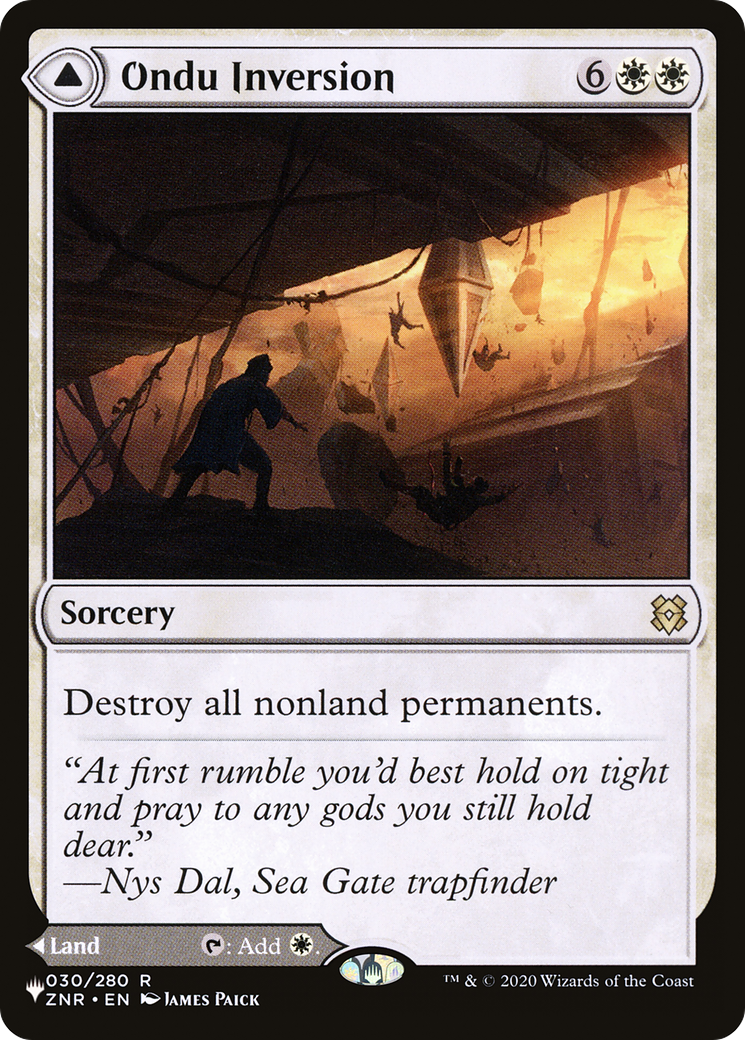 Ondu Inversion (LIST-ZNR-30) - The List