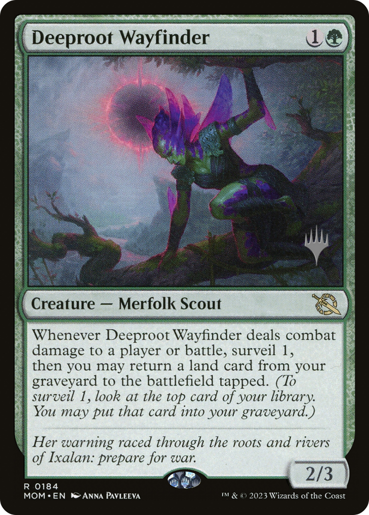 Deeproot Wayfinder (PPMOM-184P) - March of the Machine Promos Foil