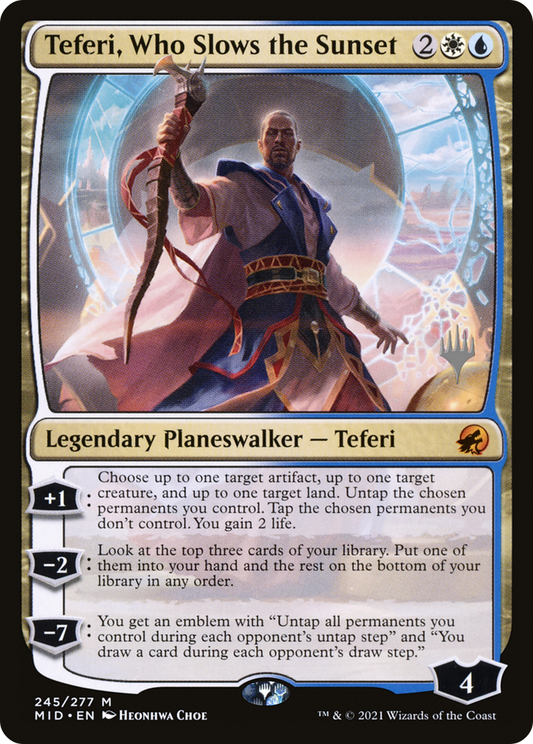 Teferi, Who Slows the Sunset (PPMID-245) - Innistrad: Midnight Hunt Promos