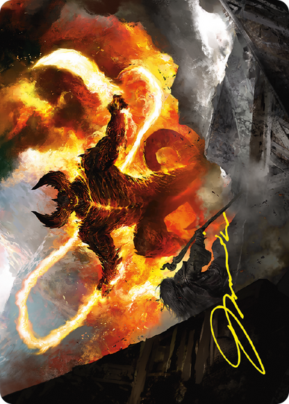 The Balrog, Flame of Udun Art Card (ASLTR-036) - Tales of Middle-earth Art Series (Borderless) Foil