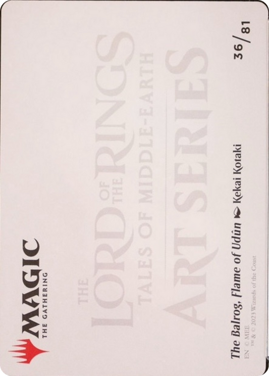 The Balrog, Flame of Udun Art Card (ASLTR-036) - Tales of Middle-earth Art Series (Borderless) Foil