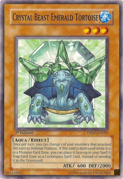 Crystal Beast Emerald Tortoise (DP07-EN003) [Duelist Pack 7: Jesse Anderson]
