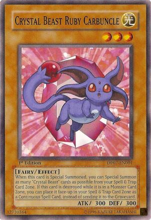 Crystal Beast Ruby Carbuncle (DP07-EN001) - Duelist Pack 7: Jesse Anderson Unlimited