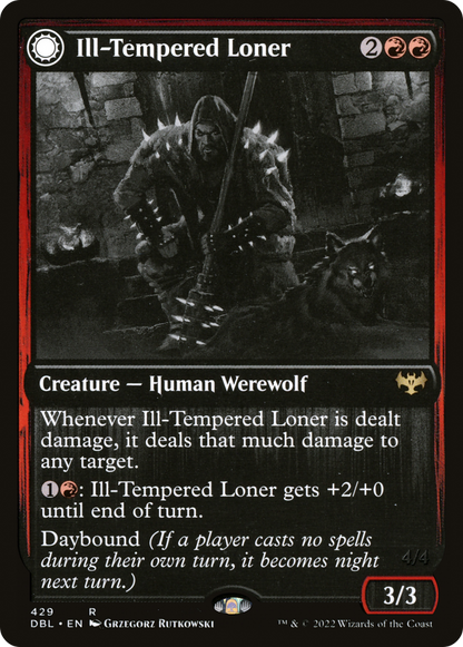 Ill-Tempered Loner (DBL-429) - Innistrad: Double Feature: (Double Faced Transform) Foil