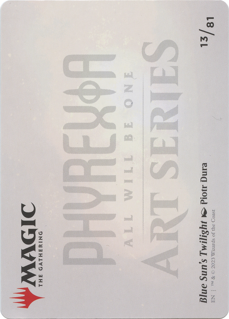Blue Sun's Twilight // Blue Sun's Twilight (AONE-013) - Phyrexia: All Will Be One Art Series (Borderless)