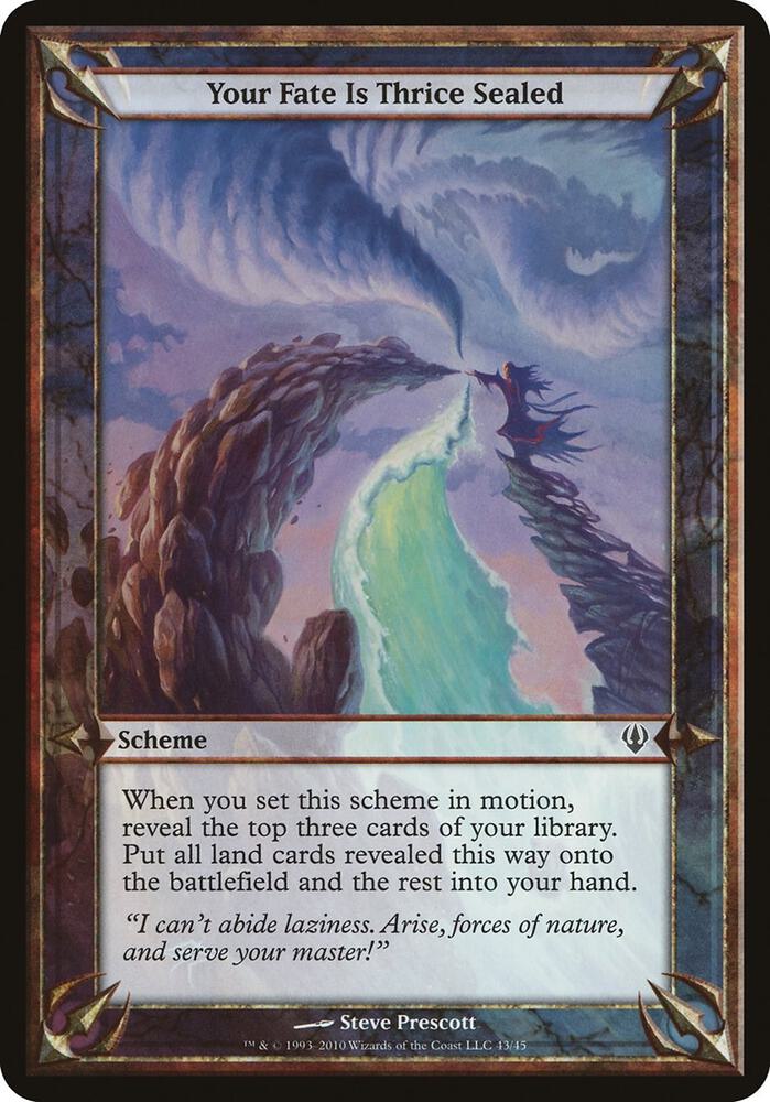 Your Fate Is Thrice Sealed (Archenemy) [Oversize Cards]