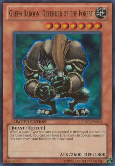 Green Baboon, Defender of the Forest (CT07-EN010) [2010 Collectors Tins]