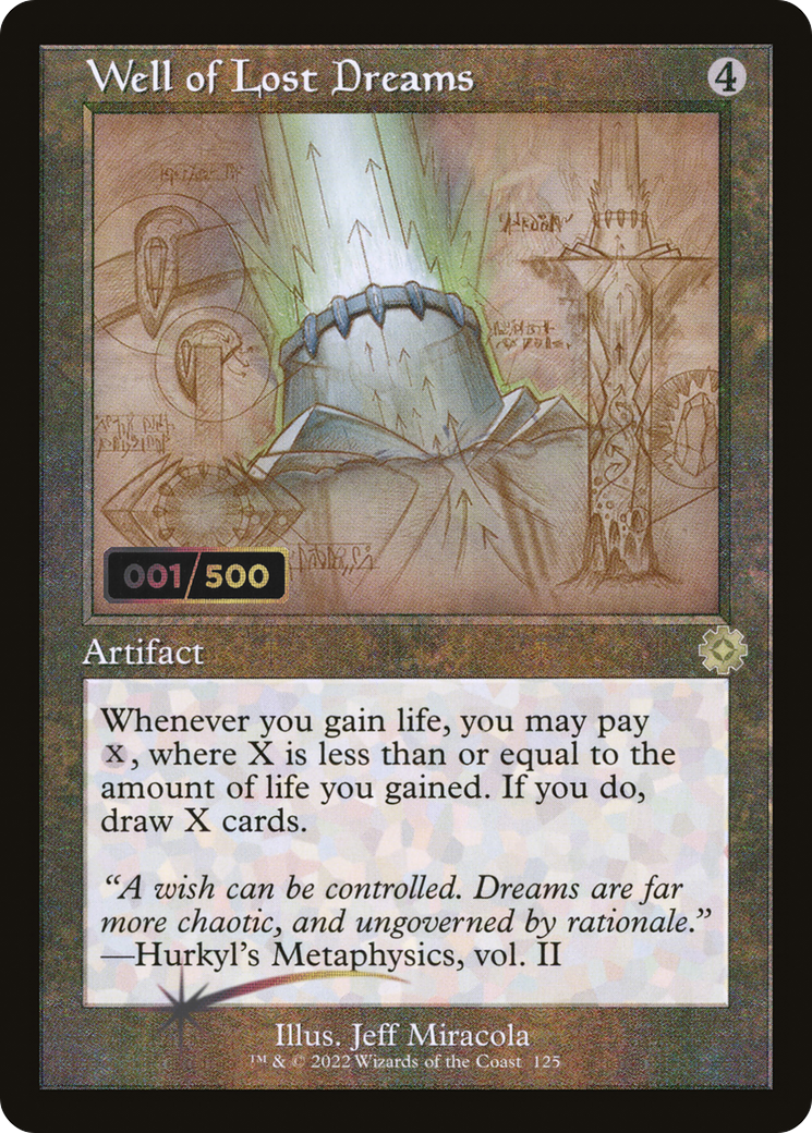 Well of Lost Dreams (Schematic) (Serial Numbered) (BRR-125Z) - The Brothers' War Retro Artifacts Foil