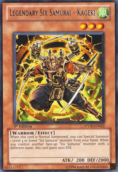 Legendary Six Samurai - Kageki (STOR-EN022) [Storm of Ragnarok]