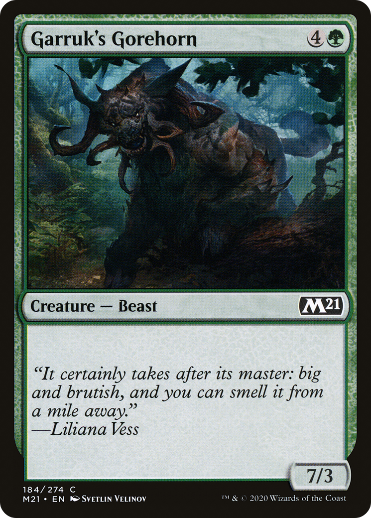 Garruk's Gorehorn (M21-184) - Core Set 2021 Foil
