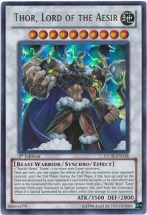 Thor, Lord of the Aesir (STOR-EN038) - Storm of Ragnarok 1st Edition