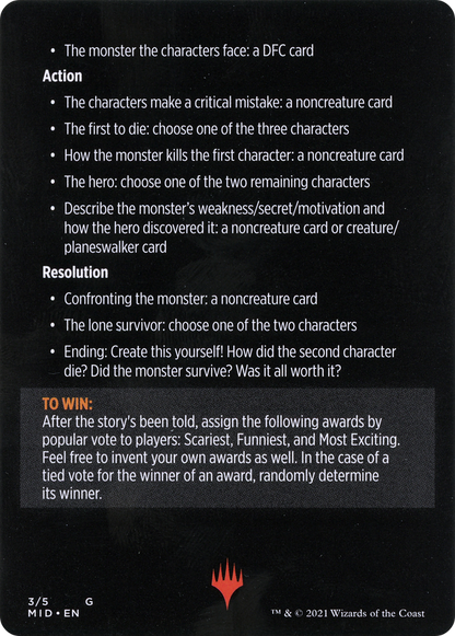 Into the Story: Horror Edition // Into the Story (cont'd) (MMID-003) - Innistrad: Midnight Hunt Minigames