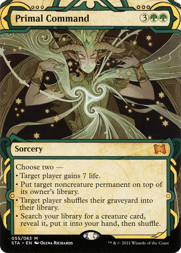 Primal Command (STA-055) - Strixhaven Mystical Archive: (Showcase) (Borderless)