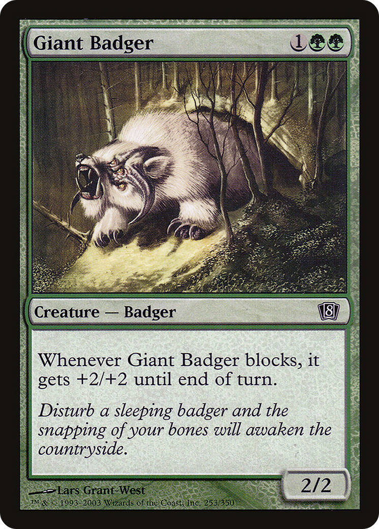 Giant Badger (8ED-253★) - 8th Edition Foil