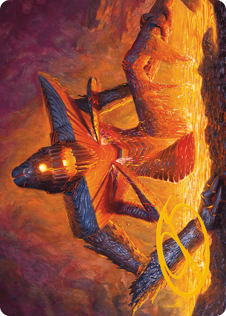 Molten Gatekeeper // Molten Gatekeeper (AMH3-005) - Modern Horizons 3 Art Series (Borderless) Foil