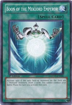 Boon of the Meklord Emperor (EXVC-EN050) - Extreme Victory 1st Edition
