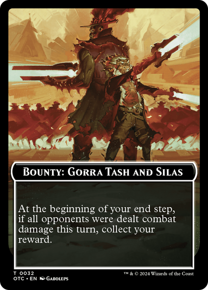 Bounty: Gorra Tash and Silas // Wanted! (TOTC-032) - Outlaws of Thunder Junction Commander Tokens Foil