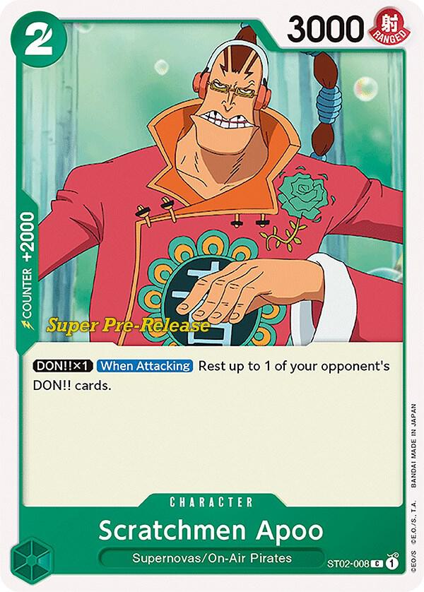 Scratchmen Apoo (ST02-008) [Super Pre-Release Starter Deck 2: Worst Generation]