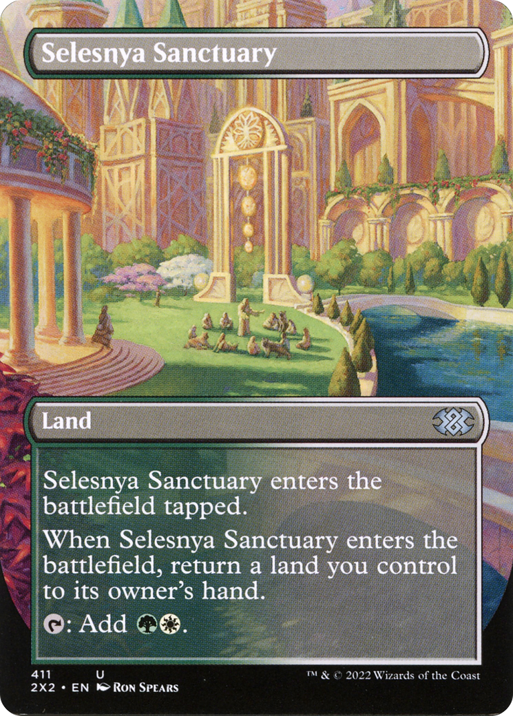 Selesnya Sanctuary (Borderless) (2X2-411) - Double Masters 2022 Foil