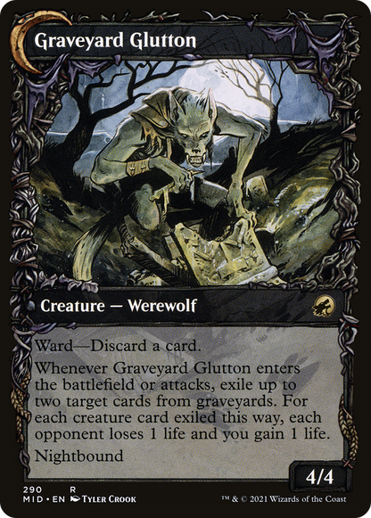 Graveyard Trespasser (Showcase) (MID-290) - Innistrad: Midnight Hunt: (Showcase, Double Faced Transform)