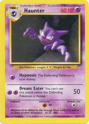 Haunter 029/102  Base Set - Uncommon