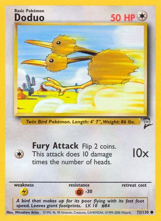 Doduo 072/130  Base Set 2 - Common