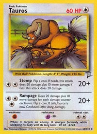 Tauros (062/130) [Base Set 2]