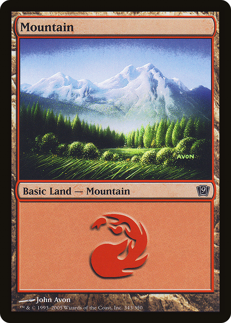 Mountain (9ED-343★) - 9th Edition Foil