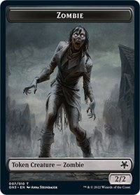 Zombie // Treasure Double-Sided Token (7 // 10) [Magic Game Night: Free-For-All]