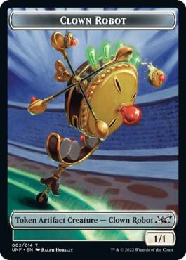 Clown Robot (002) // Treasure (012) Double-sided Token [Unfinity]