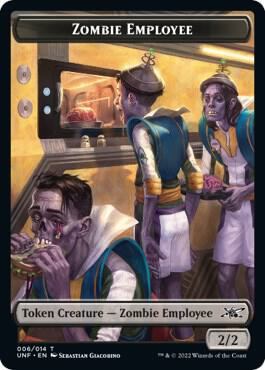 Zombie Employee // Food (011) Double-sided Token [Unfinity]