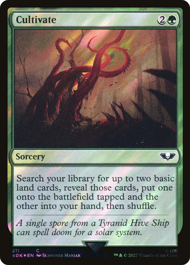 Cultivate (Surge Foil) (40K-211) - Warhammer 40,000 Commander Foil