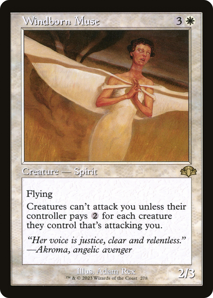 Windborn Muse (Retro Frame) (DMR-278) - Dominaria Remastered