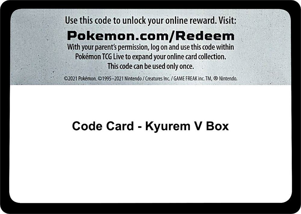 Code Card - Kyurem V Box [Miscellaneous Cards & Products]