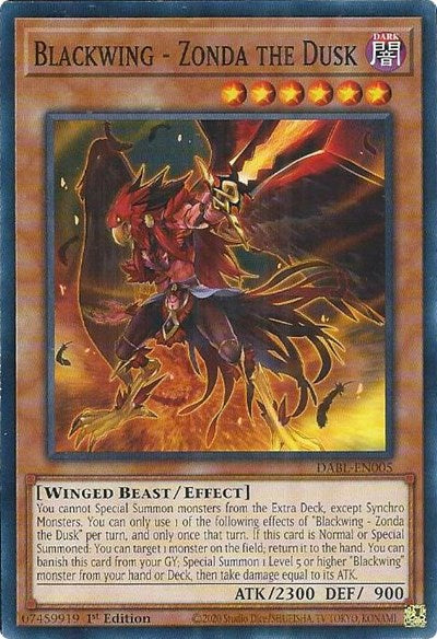 Blackwing - Zonda the Dusk (DABL-EN005) [Darkwing Blast]