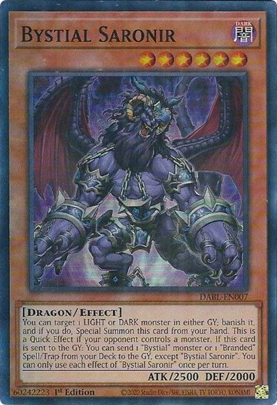 Bystial Saronir (DABL-EN007) [Darkwing Blast]